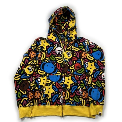 BAPE OG Baby Milo Friends Fruit Full Zip Hoodie sz M vintage Nigo