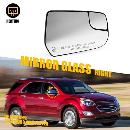 Passenger Side Heated Mirror Glass Lens for 2010-2017 GMC Terrain Chevy Equinox