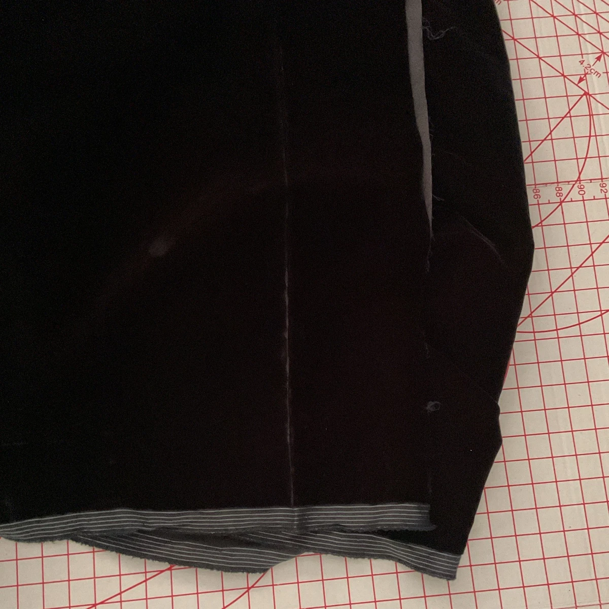 Approx 3.8 metres Velvet Feel Fabric Width 108cm colour Black