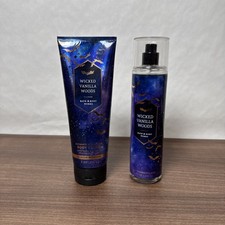 Bath  Body Works Wicked Vanilla Woods Body Cream and Fine Fragrance Mist Set
