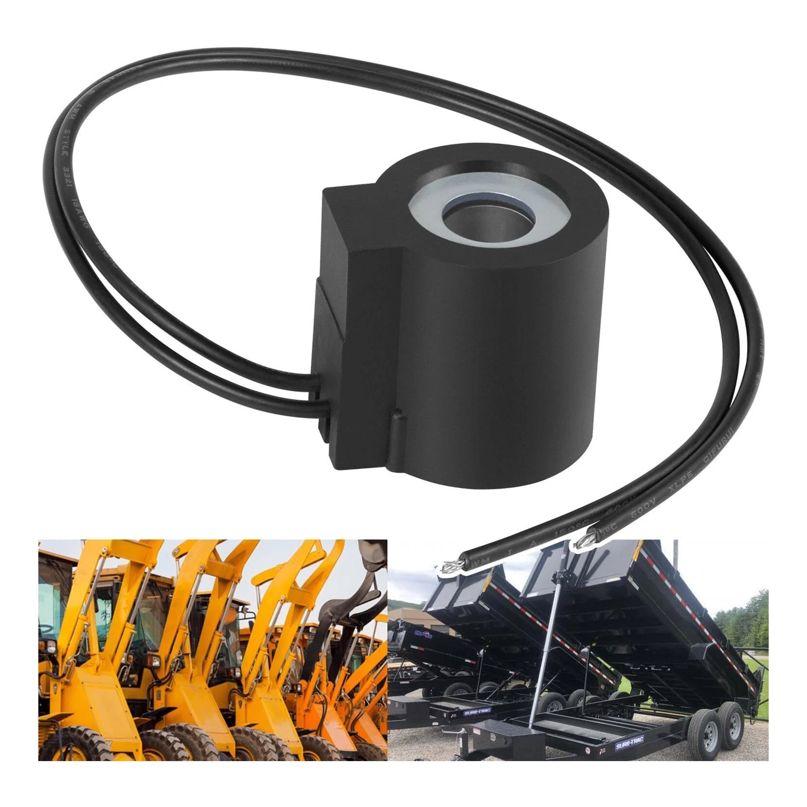 10238-66 12V DC 1/2" Hole Solenoid Coil 16W Hydraulic Power Unit Lift Dumprn