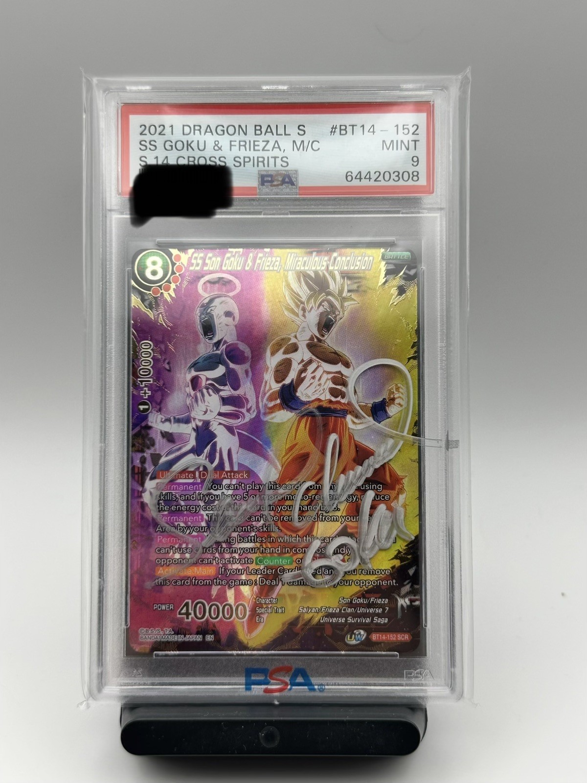 Dragon Ball  Super SS Son Goku & Frieza Miraculous Conclusion PSA 9 BT14-152