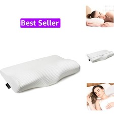 Contour Memory Foam Pillow Orthopedic Sleeping Pillows, Ergonomic Cervical Pi...
