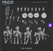 Norse Wolf Rider Chaotic Warriors X5 Customizable By Frigid