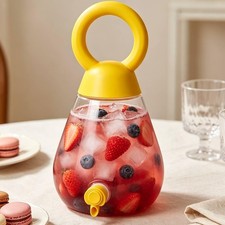 Dispenser di bevande in plastica portatile estivo per limonata, acqua fredda