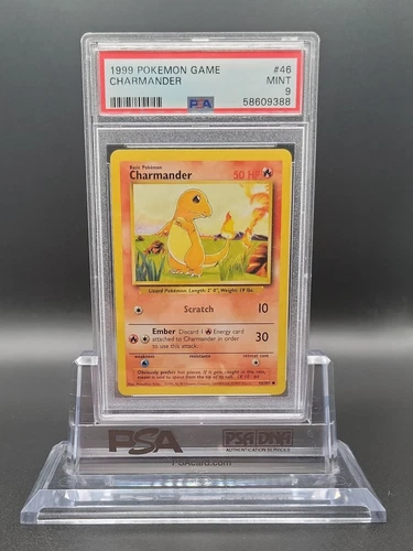 Pokemon Base Set Charmander 46/102 PSA 9 MINT Vintage WOTC