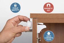 Invisible Magnetic Baby Child Pet Proof Cupboard Door Drawer Safety Lock UK Sell