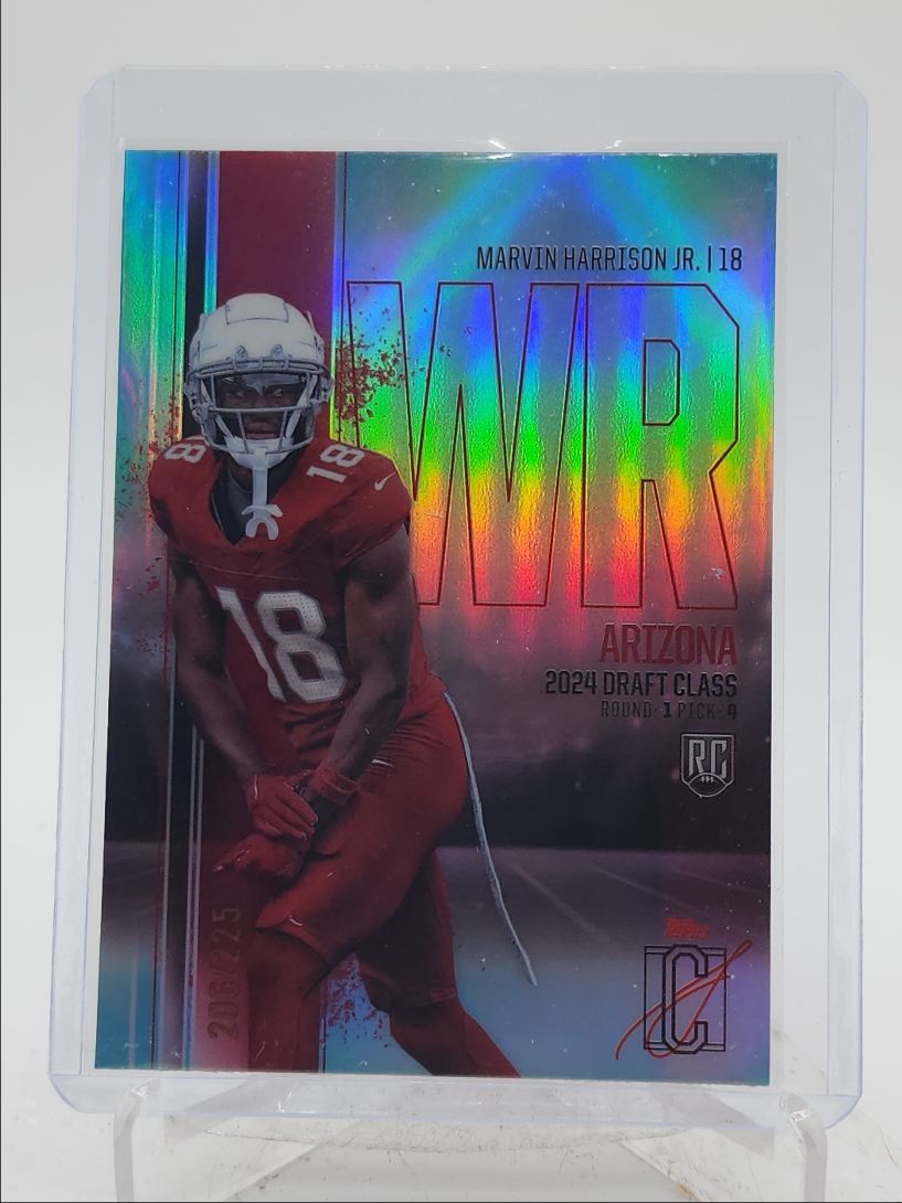 MARVIN HARRISON JR. 2024 TOPPS SIGNATURE CLASS CHROME TEAL RC /225 Q2123