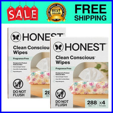 The Honest Company Clean Conscious Wipes Rose Blossom 288 Ct 2Pack Ship from USA