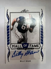 2021 Leaf Signature Football Hall of Fame Billy Shaw /Card No HOF-BSI