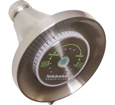 NIAGARA N3912BN 3.4 in Single Wall Mount Fixed Adjustable Shower Head in Nickel