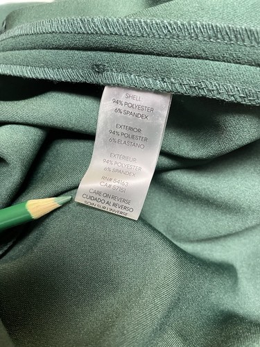 NEW $134 Calvin Klein Dress Size 10 Green Stretch Feminine Bow Gold Tone Zipper - Picture 7 of 24