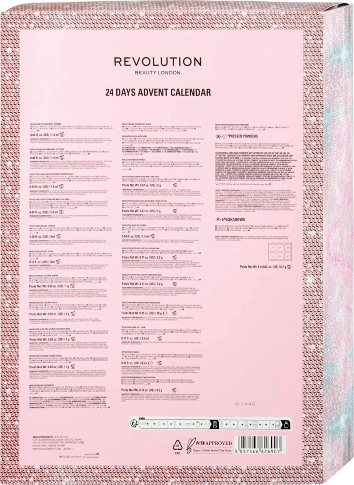 Women Makeup Revolution London Advent Calendar Christmas Toy Set Holiday Gift - Image 3 of 4