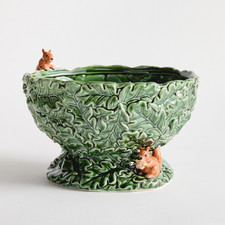 Pottery Barn Fantastical Forest Stoneware Footed Serving Bowl