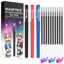WANFRES Magic grooved writing practice Magic pens for kids disappearing ink p...