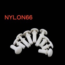 White Fastener Rivets Push in Clips for Substrates, PC board Etc  Plastic Nylon