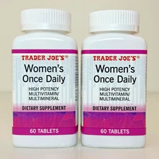 2 Pack Trader Joe’s Women’s Once Daily Multivitamin Multimineral 60 Tablets Each