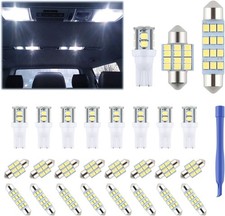 24 Pieces Dome Light LED Car Interior Bulb Kit Set 194 T10 DE3175 578 31mm 42...