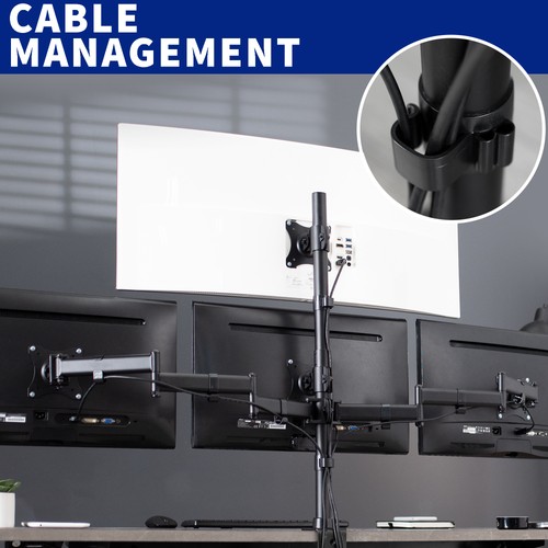 VIVO Quad Monitor Heavy Duty Desk Mount 3 + 1, Holds Computer Screens up to 24" - 第 5/8 張圖片