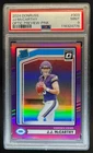 2024 Donruss J.J. McCarthy Optic Rated Rookie Preview Pink RC #303 PSA 9