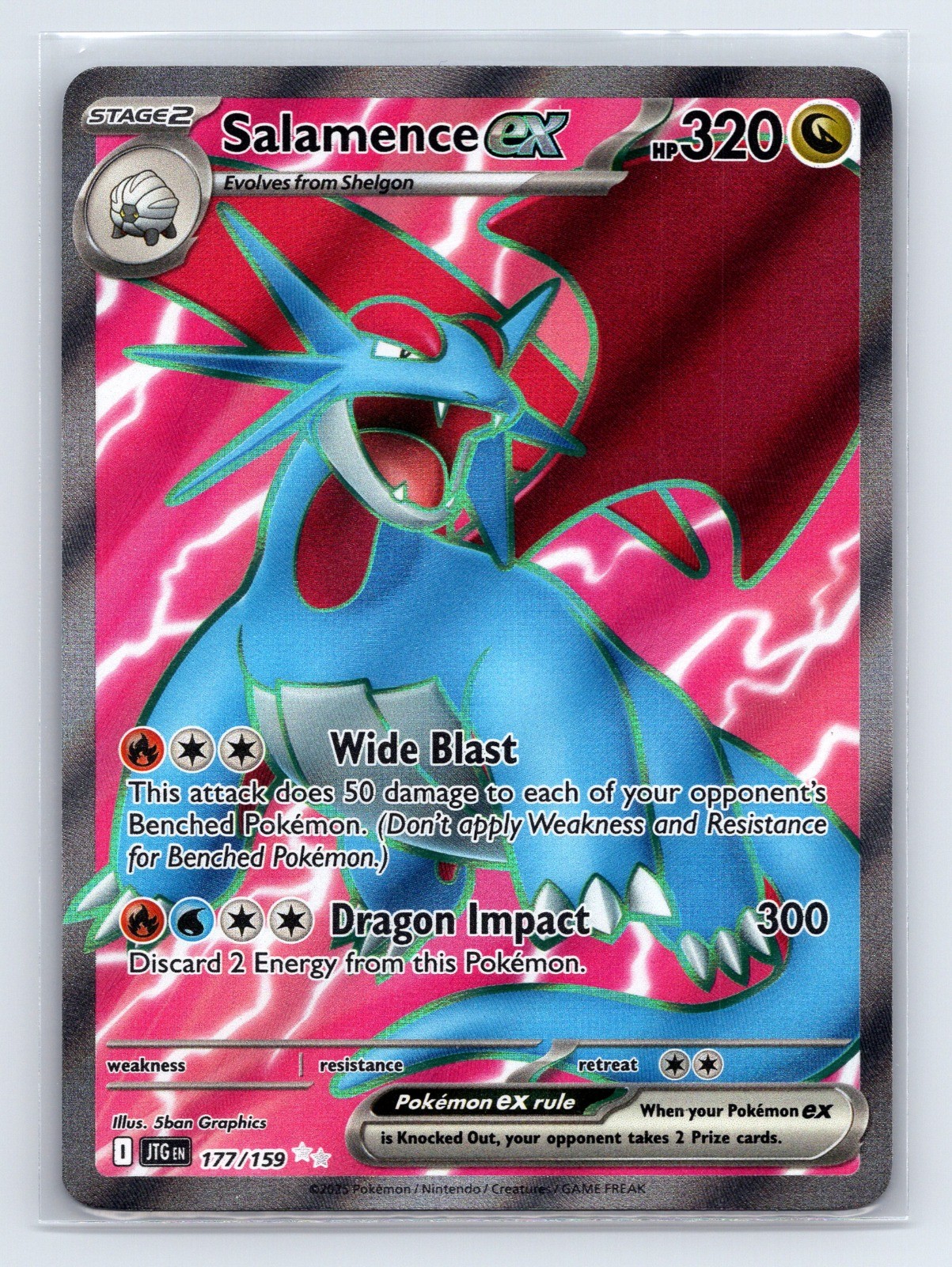 Holo Salamence ex - Ultra Rare SV09: Journey Together 177/159 NM