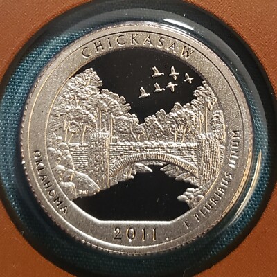 2011 S Chickasaw Quarter Proof from U.S. Mint Proof Set America the Beautiful