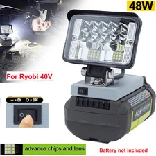 Outdoor LED Work Light For Ryobi 40V Battery Wireless Emergency Lamp Camping -US