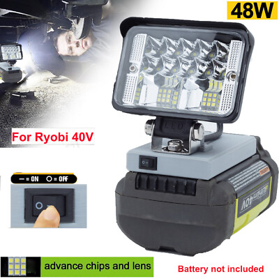 #ad Outdoor LED Work Light For Ryobi 40V Battery Wireless Emergency Lamp Camping US $34.99
