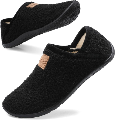 Fuzzy House Slippers for Women Men Indoor Closed Back Lightweight Cozy Faux Furr
