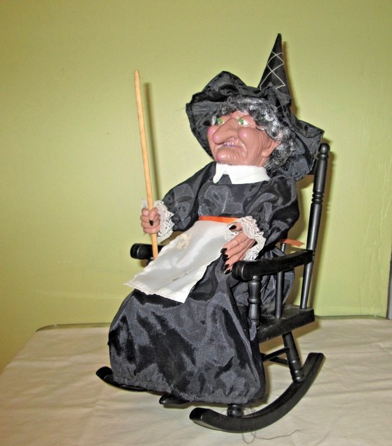 Wicked Laughing Witch In Roking Chair Animated 1989 Vintage 15" tall eBay