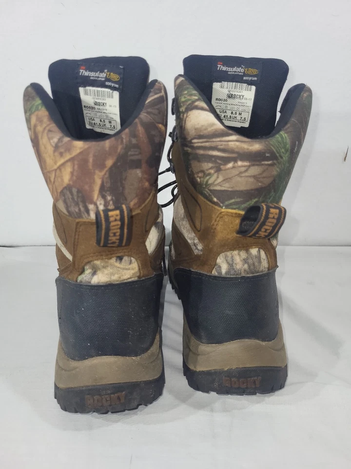 Rocky Hunting Outdoor Thinsulate Waterproof Cam  Boots Men's 8.5 800 Grams  - Image 2 of 4