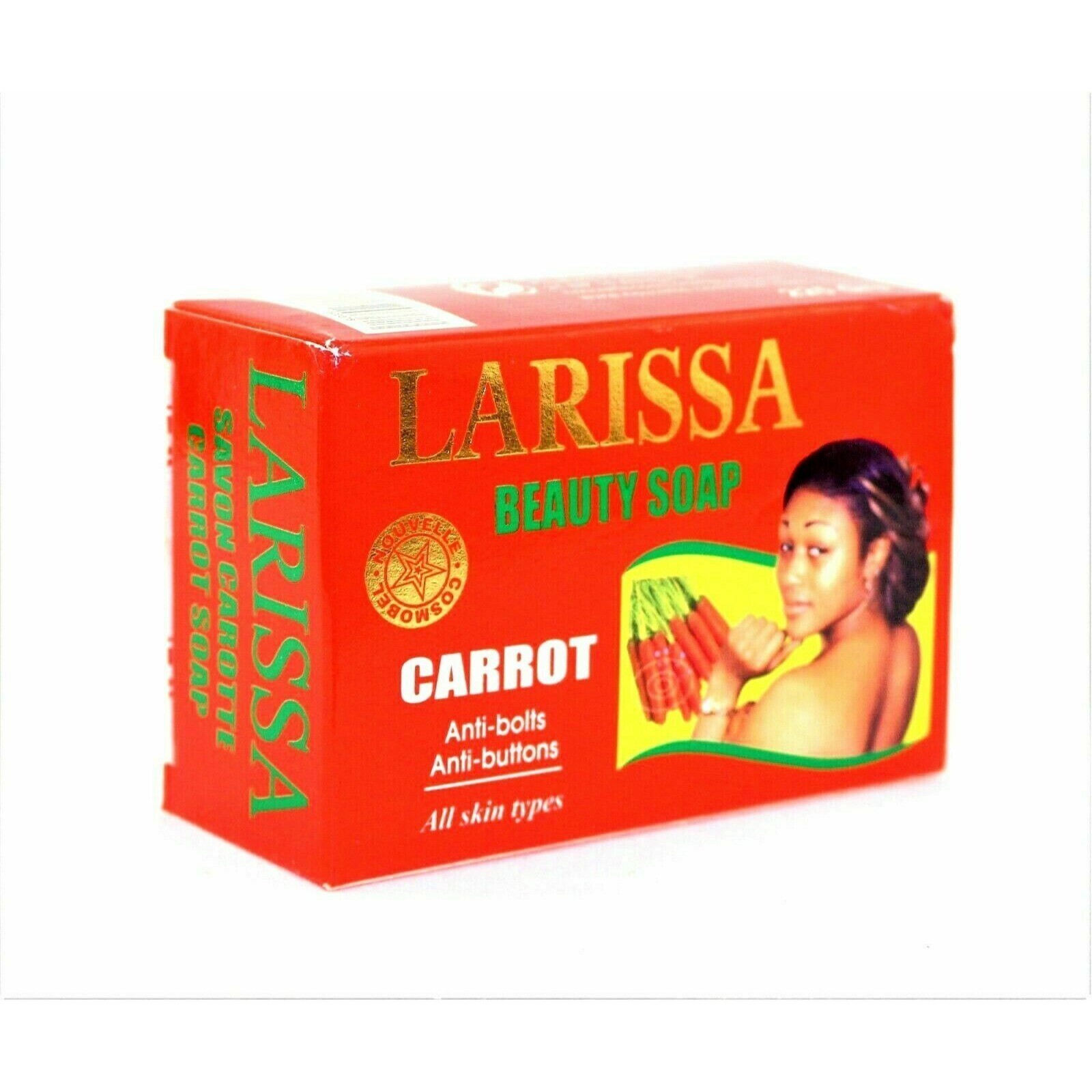 Larissa Lightening Brightening Carrot Beauty Soap Nona All Skin Types