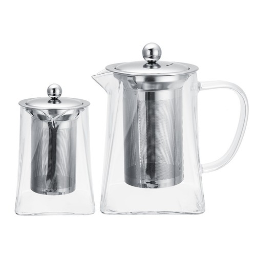 Théière en verre avec filtre double couches résistante à haute chaleur 750ml - Imagen 5 de 7