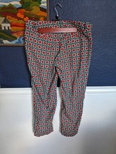 J. Crew Collection Straight Floral Geometric Multi Color Cafe Capri Sz 8 Medium