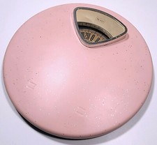 BREARLEY COUNSELOR VINTAGE BATHROOM SCALE 1960s RETRO PINK METALLIC GLITTER