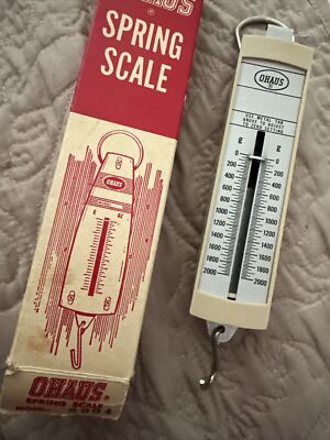Vintage OHAUS 8004 Spring Scale 2000g Capacity Made in USA New Jersey ...