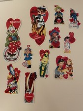 Valentine Sticker Collection 12 Different vintage Style 2003 Classic Funny