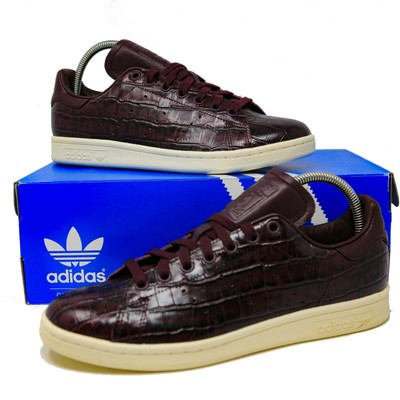 Adidas Originals Stan Smith Foncé Bordeaux Croco peau SZ 7.5 BZ0454 EUR 40,5 UK 7 | eBay