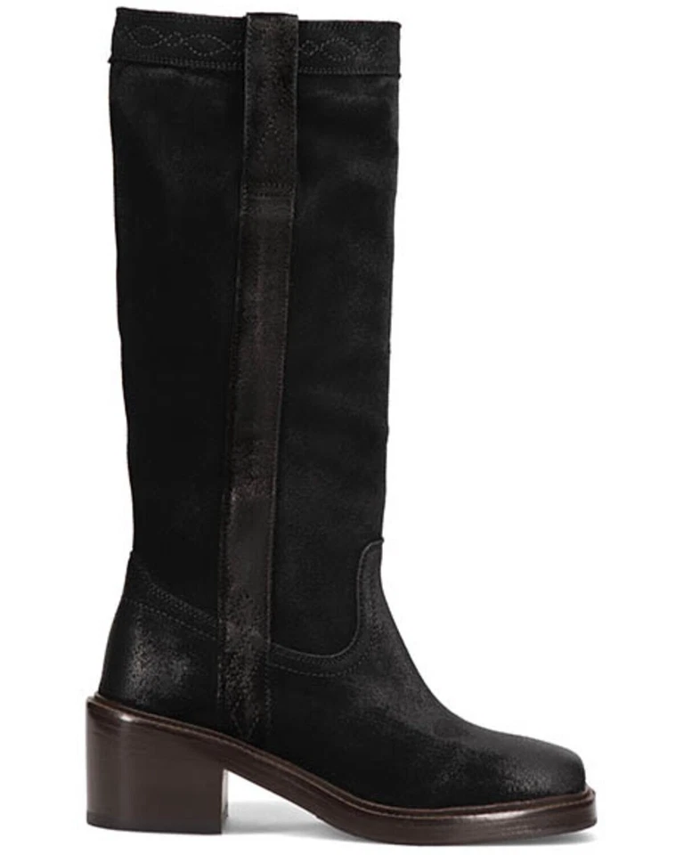 Женские сапоги без застежек Frye® 8.5 B Kate 14 дюймов черная замша - Изображение 2 из 4