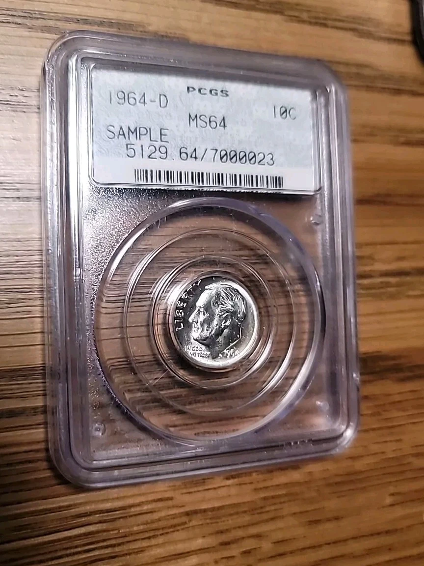 PCGS Certified MS 64 Graded 1964 Roosevelt Dimes (1946-Now) for