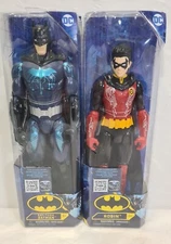 Spin Master Batman & Robin Bat Tech  12" Action Figure Lot DC 