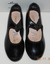 Capezio Girls tap Dance shoes Tele Tone In Black Size Child 10 1/2 M