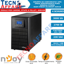 Gruppo Di Continuità UPS Online Onda Sinusoidale Pura 3000VA 2700W Server Njoy