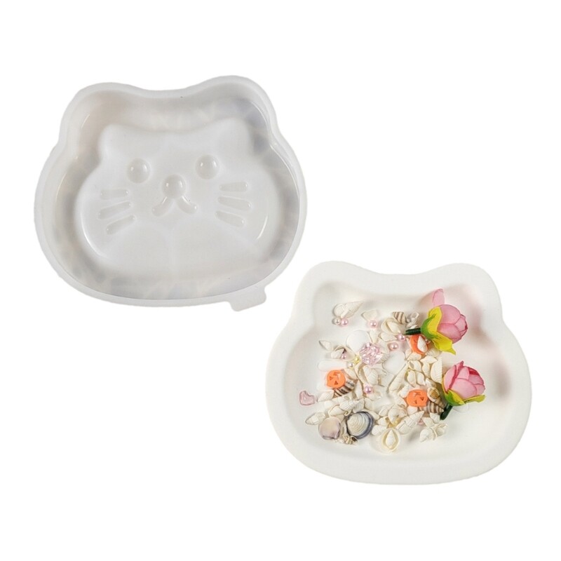 Silicone Cat Tray Mold for Epoxy Resin Casting Creative Serving Plate