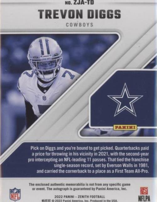 2022 Panini Zenith Trevon Diggs #ZJA-TD | eBay