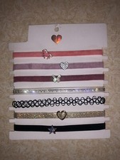Childrens place 7 pc choker necklace set