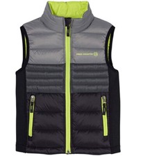 Free-Country Boy's Ultra Lightweight Down Tech Vest Black/ Dark Grey