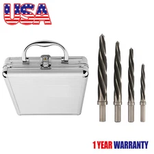 4X M2 HSS Taper Chucking Reamer Set 3/8" 1/2" 5/8" 3/4" For Bridge Manufacturing