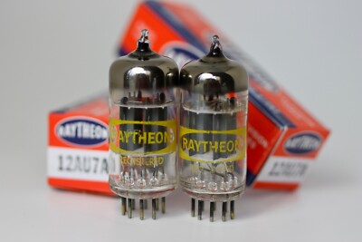 12AU7A ECC82 RAYTHEON Made in Japan NOS NIB by Hitachi HIGH mA MATCHED PAIR NEW!