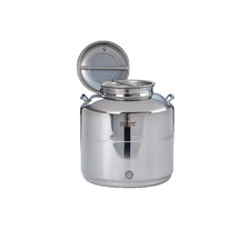 FUSTO CONTENITORE BIDONE OLIO SANSONE EUROPA ACCIAIO INOX 30 LT MODELLO TOP